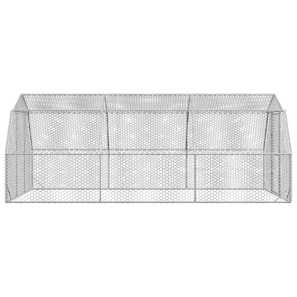 VIDAXL Poulailler 2,5x6x2,25 m acier galvanise