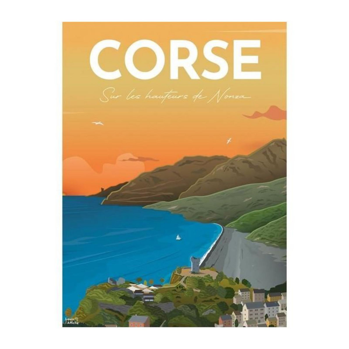 Nathan Nathan-Puzzle 500 pieces-Affiche de la Corse/Louis l'Affiche-Adultes et enfants des 10 ans-Puzzle de qualité supérieure-120009