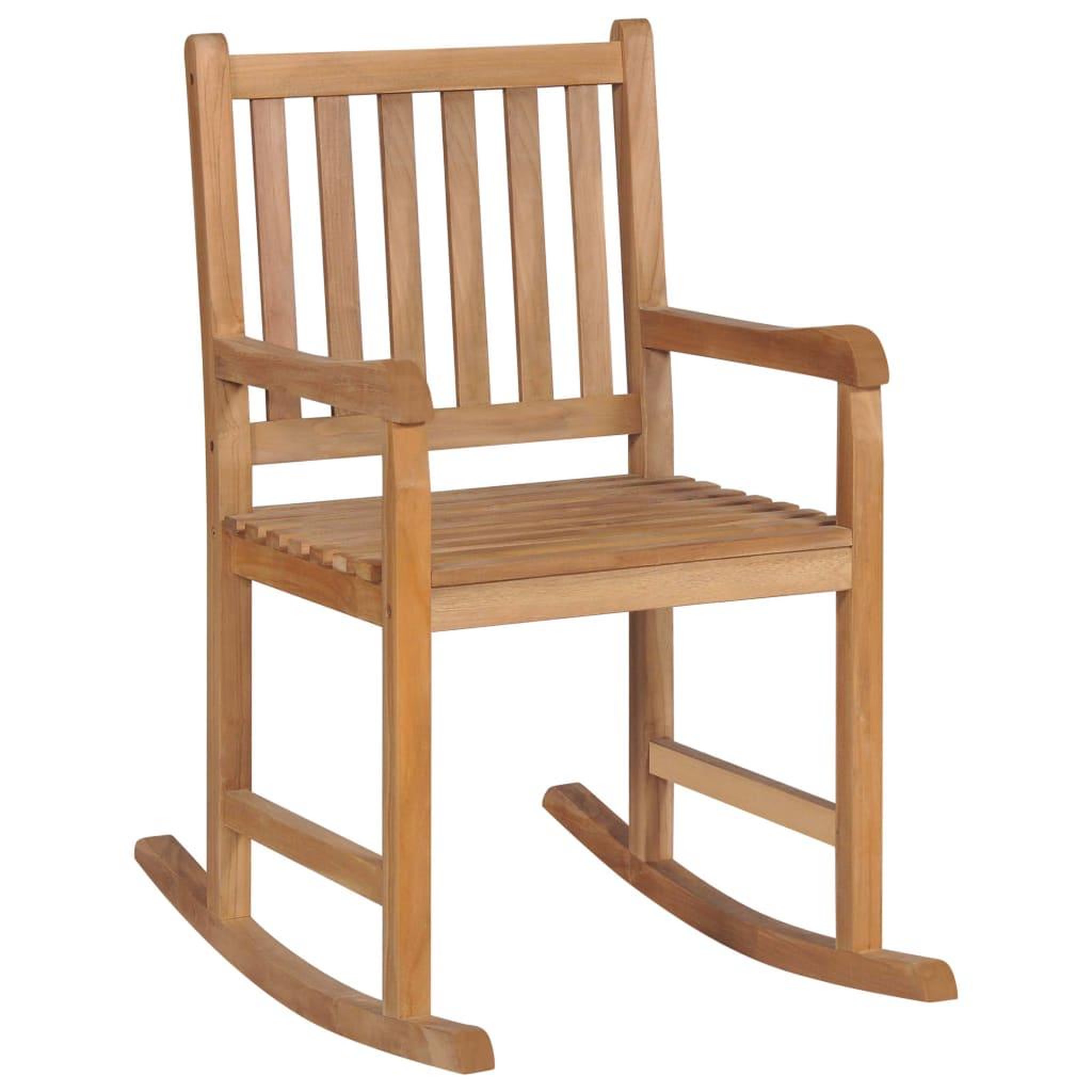 Voir la diapositive 2 : VIDAXL Chaise a bascule avec coussin bleu Bois de teck solide