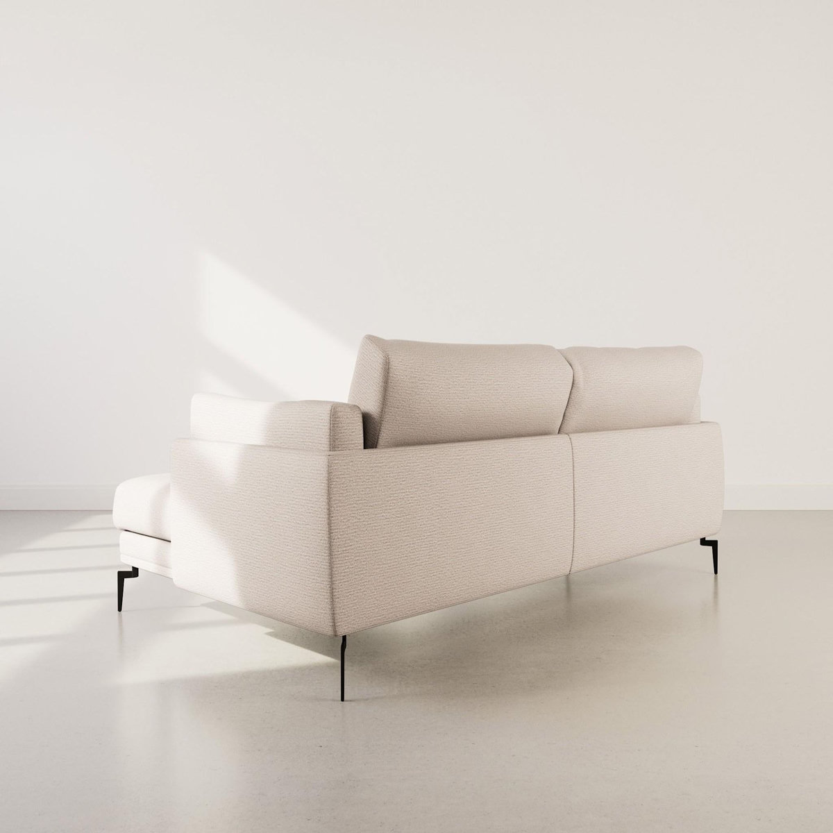 LISA DESIGN Carlos - canapé d'angle droit 4 places ultra moelleux en tissu texturé