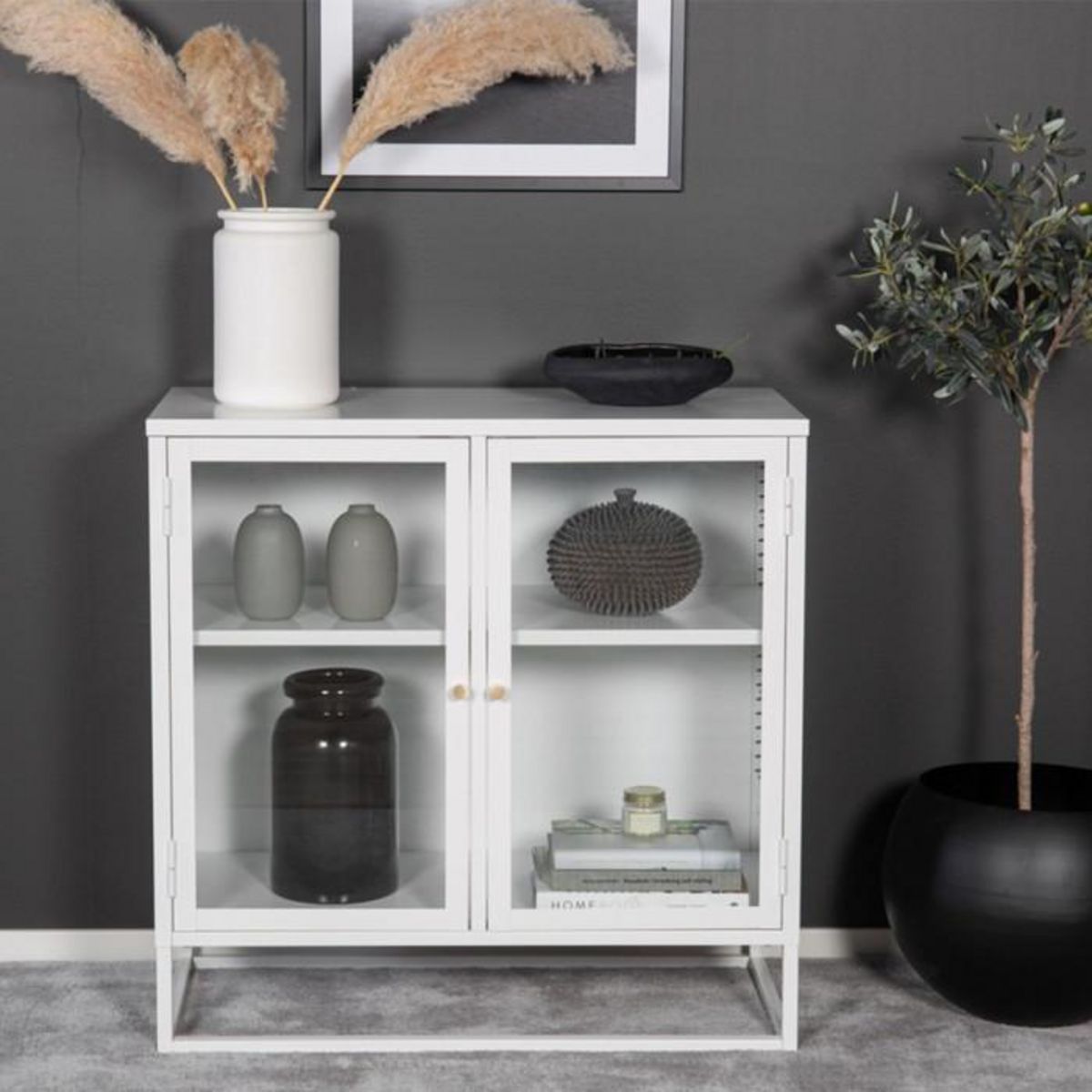 Paris Prix Vitrine 2 Portes  Bakal  85cm Blanc