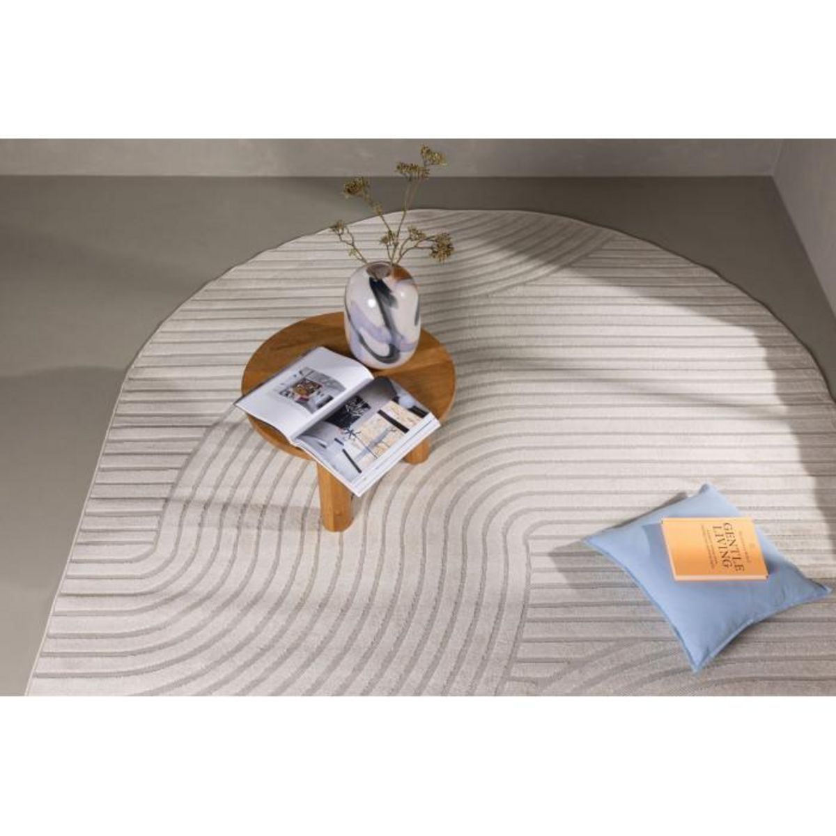 Paris Prix Tapis Déco Ovale  Vince Solar  240x340cm Blanc