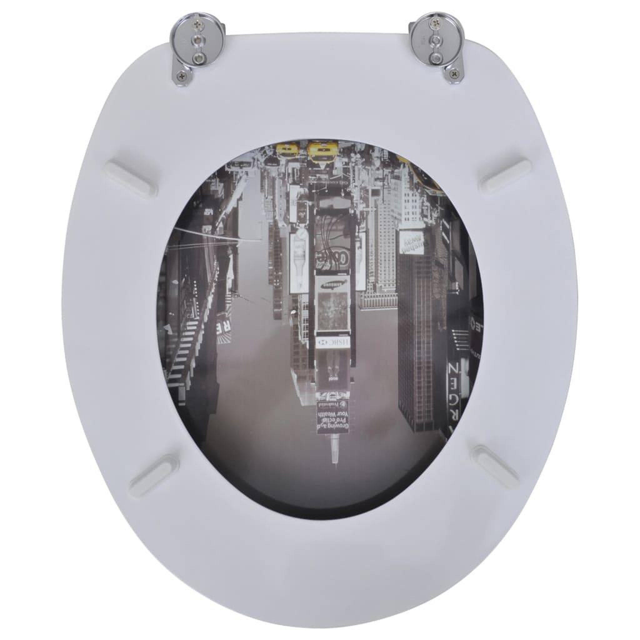 Voir la diapositive 4 : VIDAXL Sieges de toilette avec couvercles 2 pcs MDF New York
