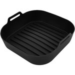 KITCHENCOOK Panier carré en silicone couleur noir