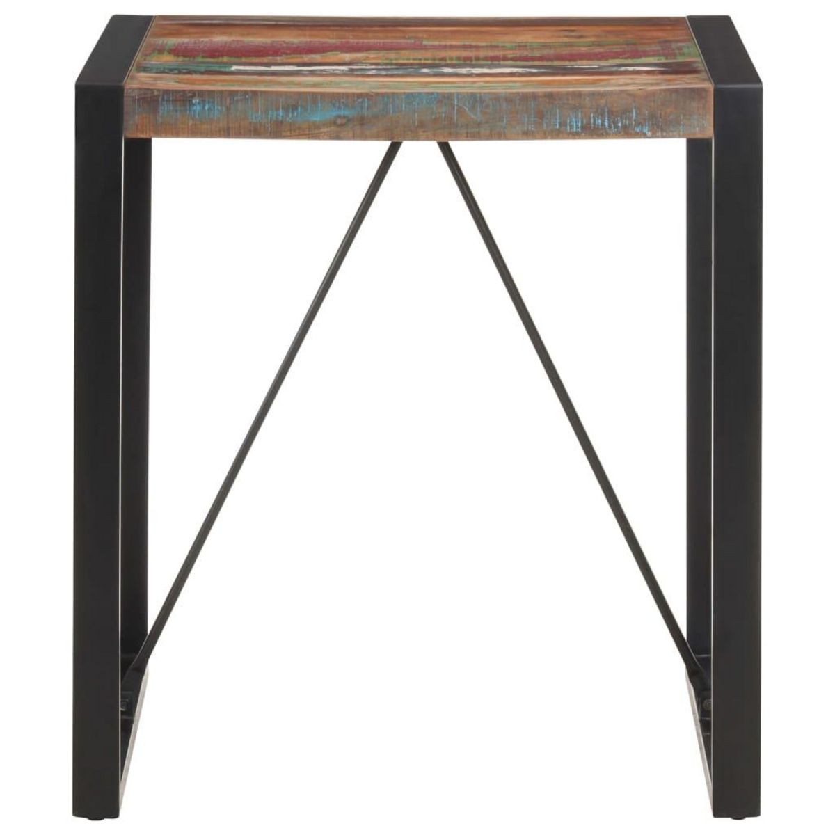 VIDAXL Table a manger 70x70x75 cm Bois de recuperation massif