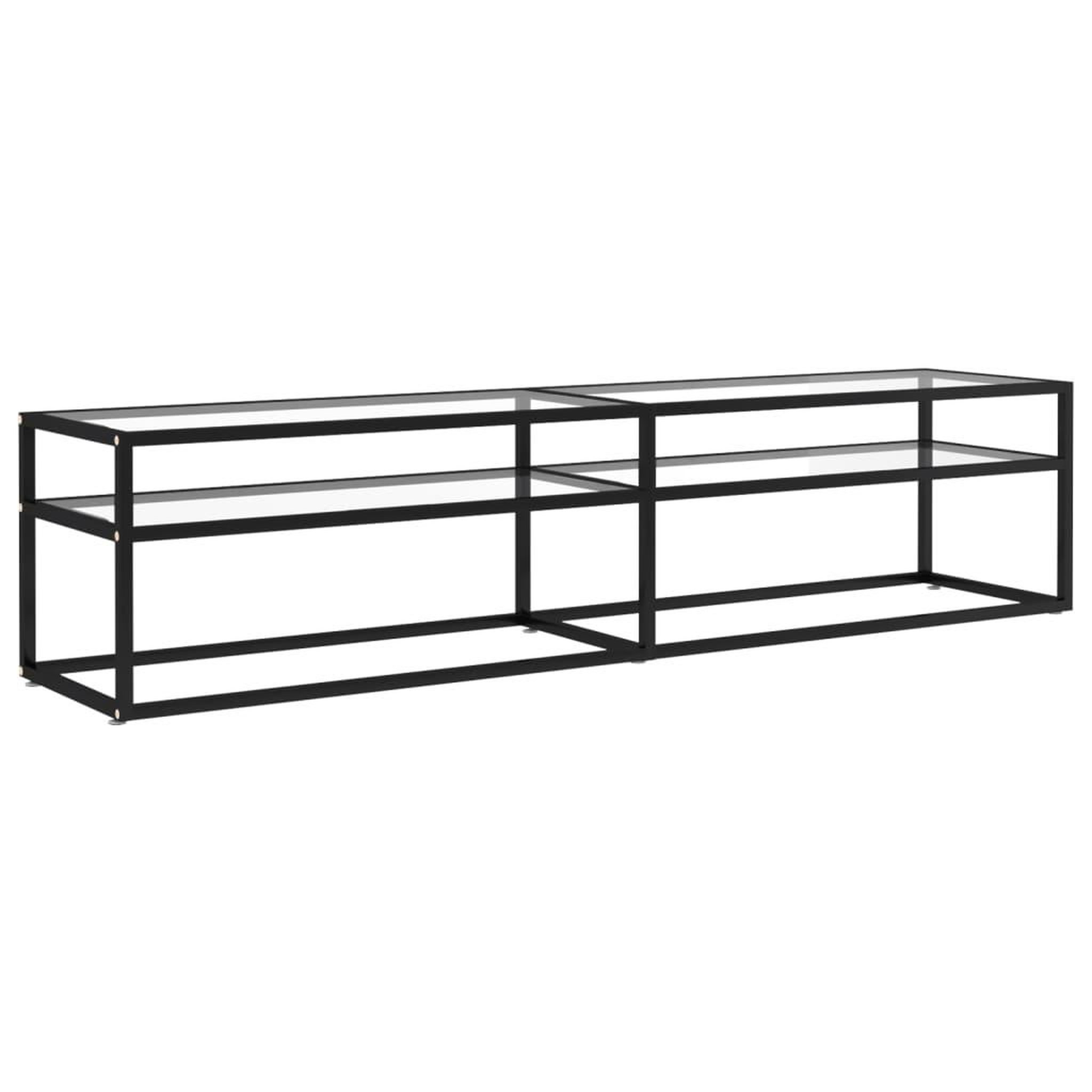 Voir la diapositive 2 : VIDAXL Meuble TV Transparent 180x40x40,5 cm Verre trempe