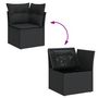 Voir la diapositive 5 : VIDAXL Salon de jardin 11 pcs avec coussins noir resine tressee