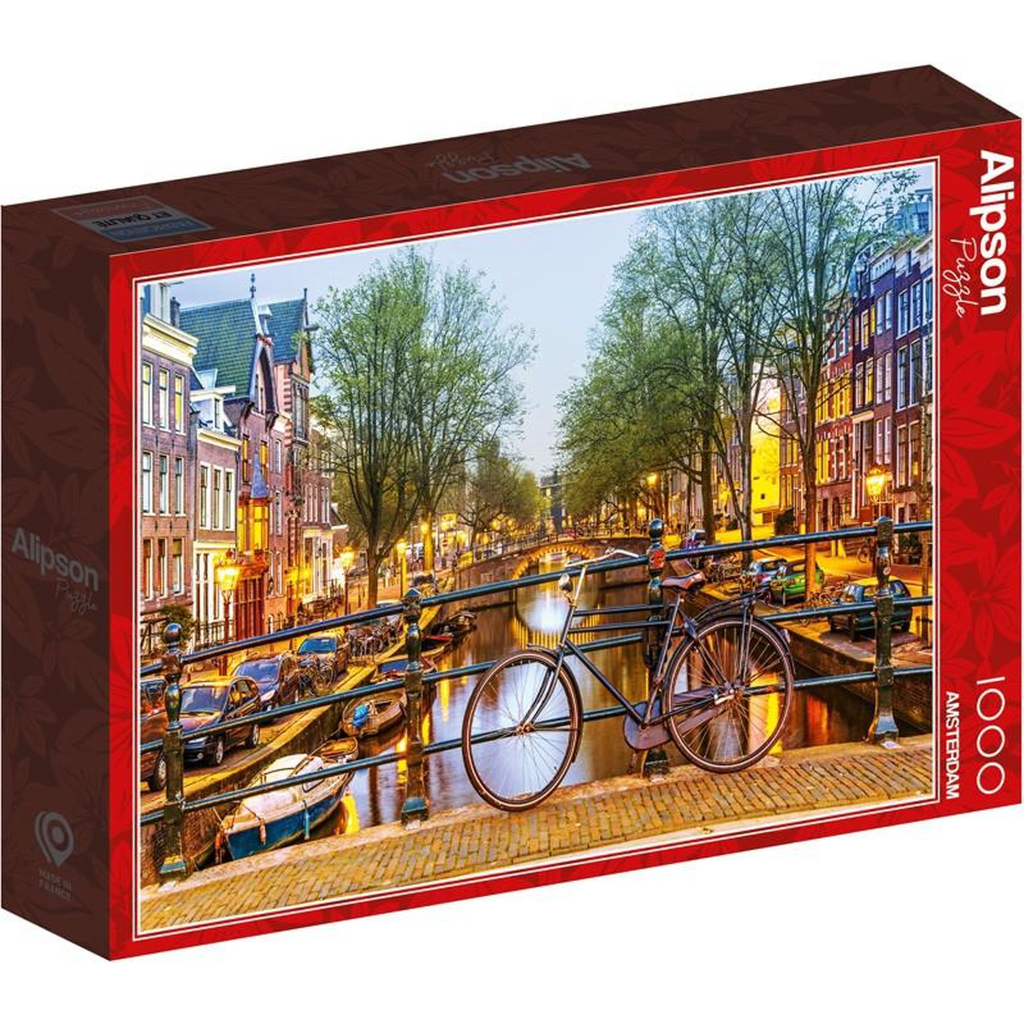 ALIZE Puzzle 1000 pièces Rue d’Amsterdam – Paysage urbain – Adulte – Alizé