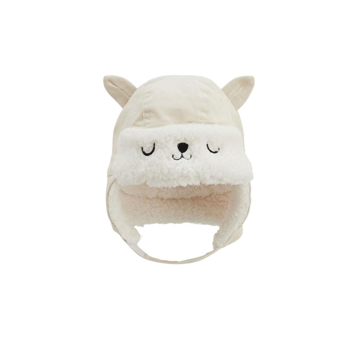 Petit Béguin Chapka bébé en velours côtelé Gribouille