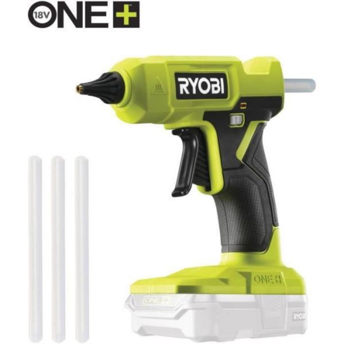 Ryobi RYOBI - Pistolet a colle 18V ONE+ - chauffe en 3 min - indicateur de chauffe - diam. bâtons 12 mm - Avec 3 de colle - RGLU18-0