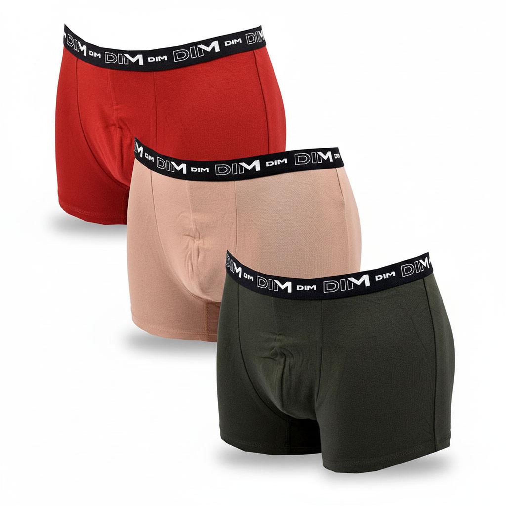 Voir la diapositive 1 : DIM Lot de 3 boxers DIM en coton stretch