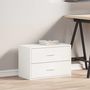 Voir la diapositive 3 : VIDAXL Armoire avec 2 tiroirs blanc 60x31x40 cm bois d ingénierie