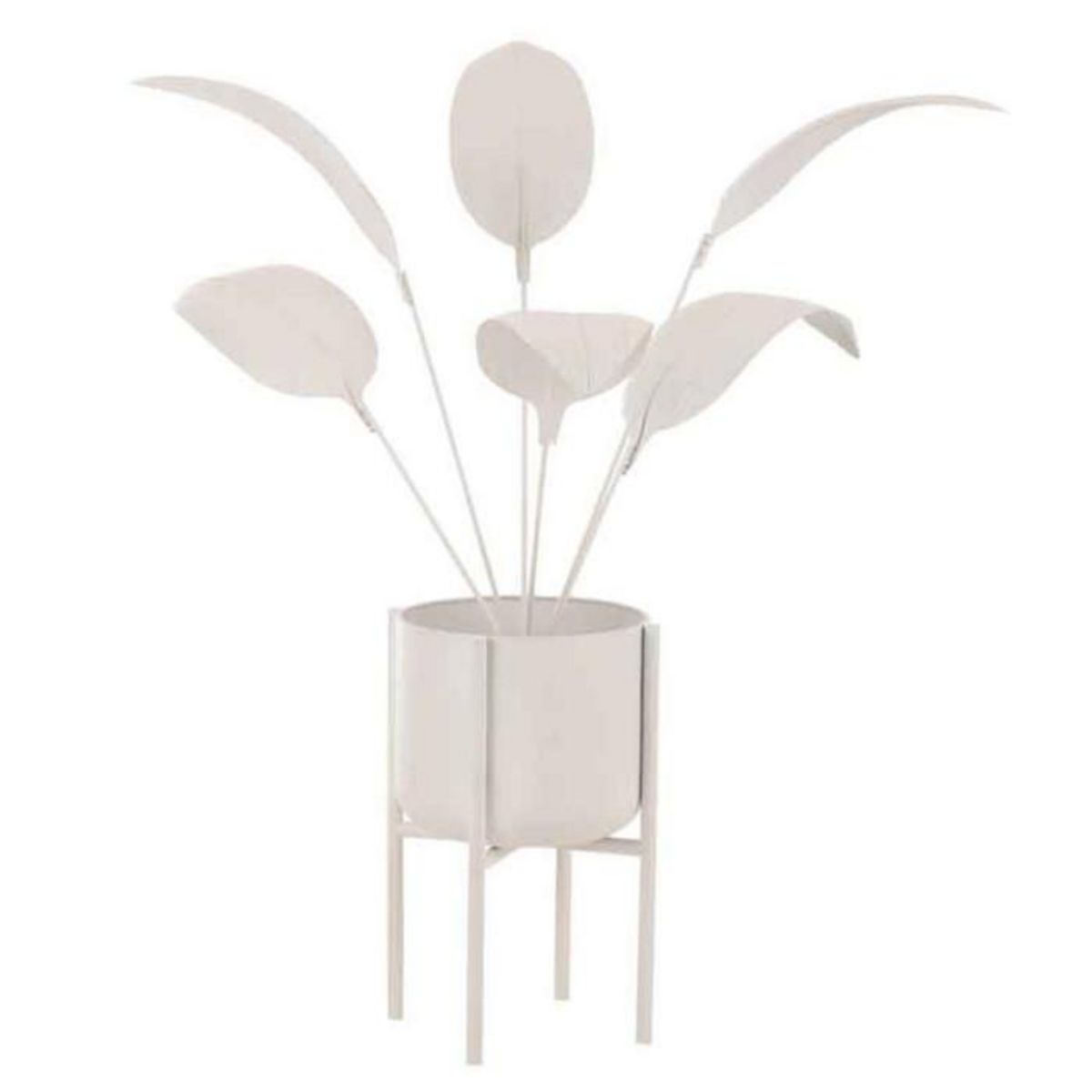 Paris Prix Décoration pour Plante  Métal  103cm Blanc