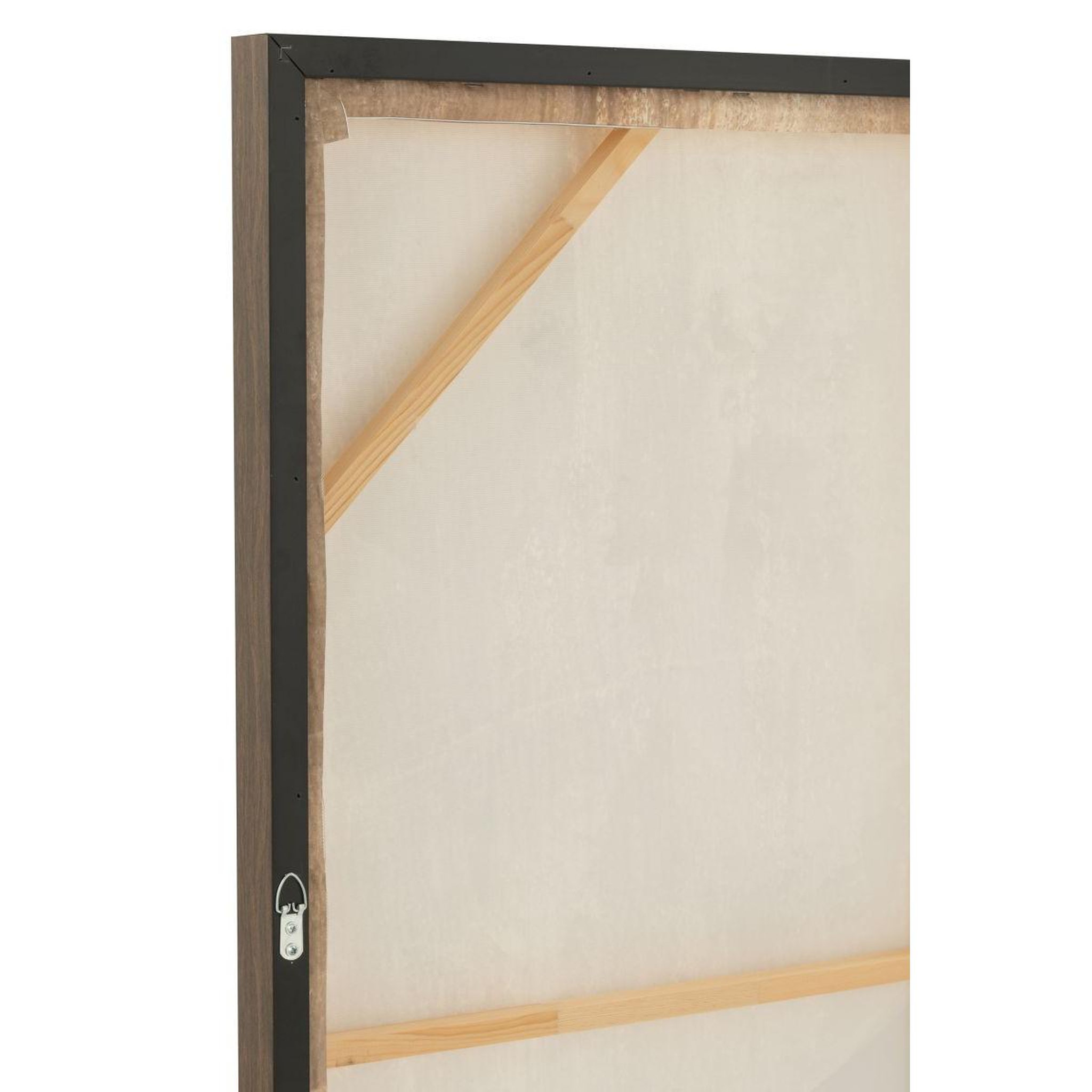 Voir la diapositive 3 : J-LINE Tableau visage  gaya  102x142cm marron foncé