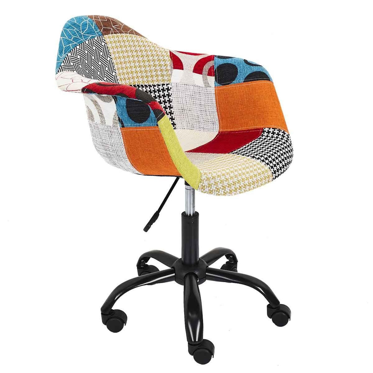 Paris Prix Fauteuil de Bureau  Patchwork  86cm Multicolore