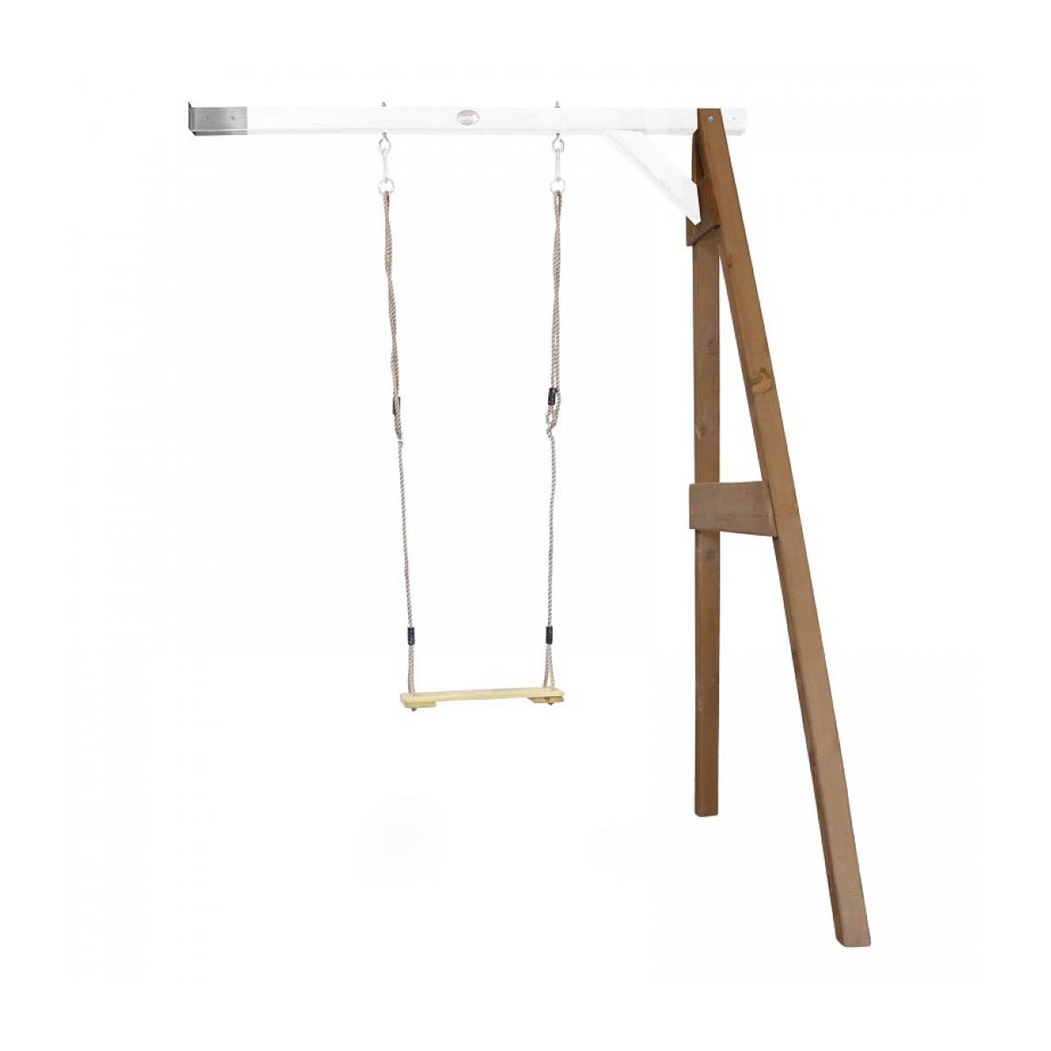 Axi House AXI Portique mural en bois Marron Blanc 1 balançoire 160x171x207cm