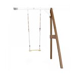 Axi House AXI Portique mural en bois Marron Blanc 1 balançoire 160x171x207cm