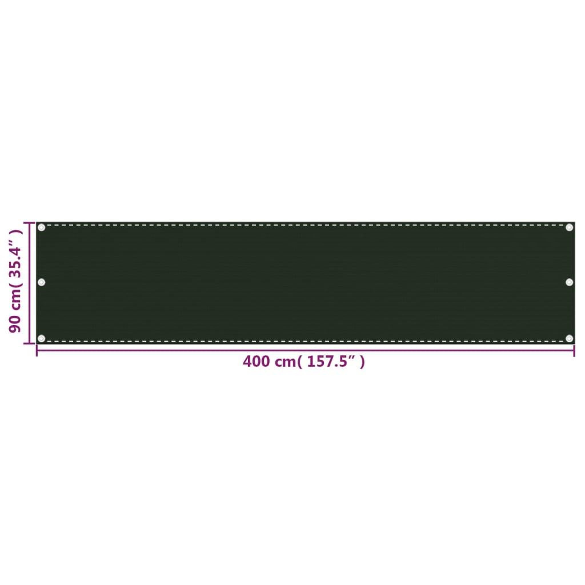 Voir la diapositive 6 : VIDAXL Ecran de balcon Vert fonce 90x400 cm PEHD