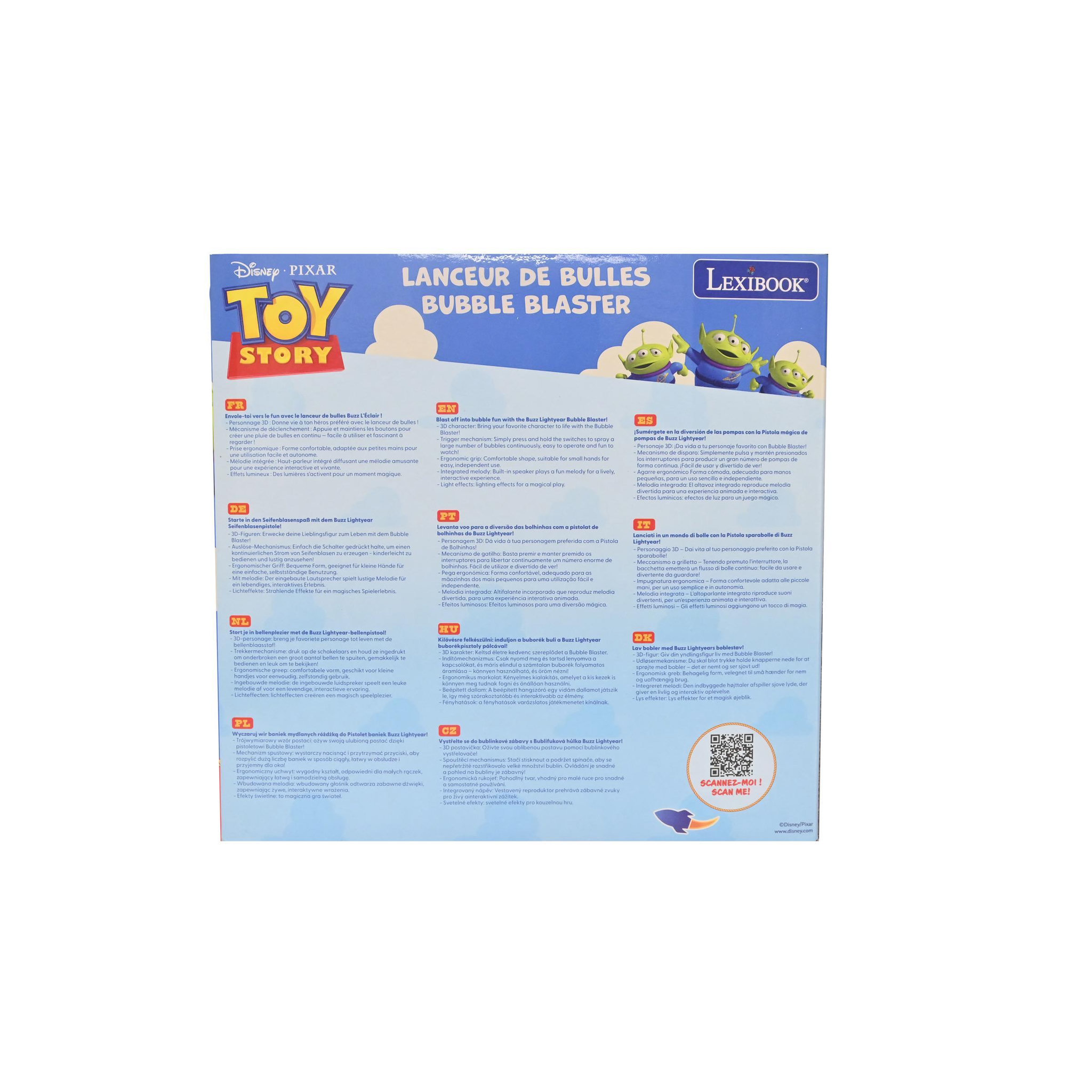 Voir la diapositive 4 : Lexibook Pistolet à Bulles Toy Story avec effets lumineux et sonores