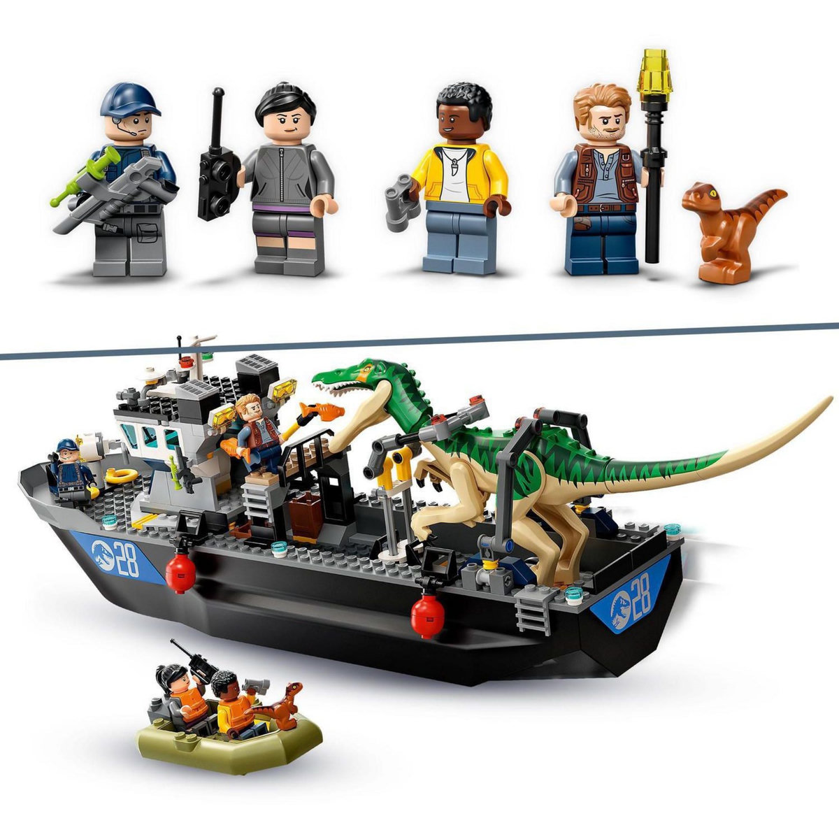 LEGO Jurassic World 76942 L'Évasion en bateau du Baryonyx