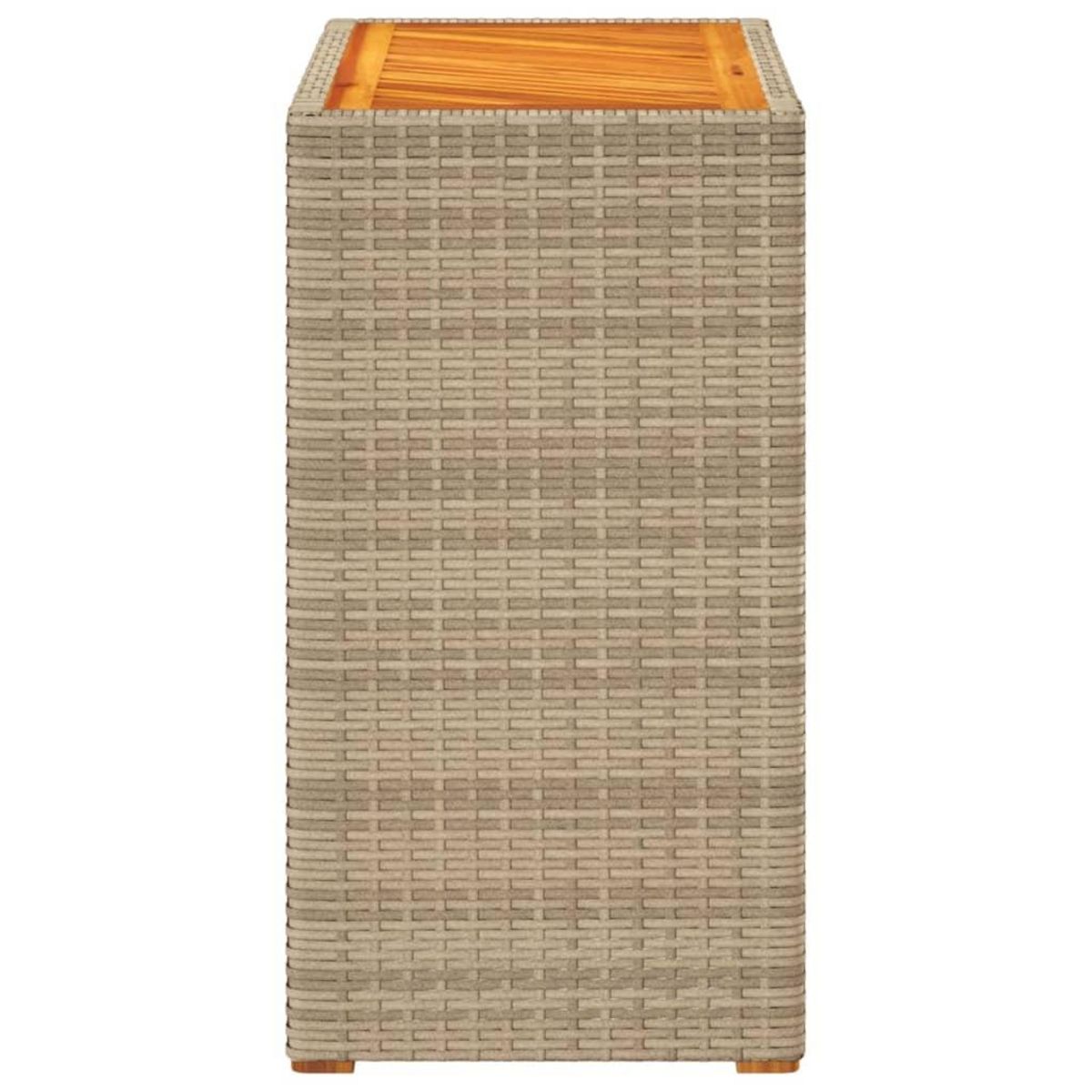 VIDAXL Table d'appoint de jardin dessus en bois beige 60x40x75 cm