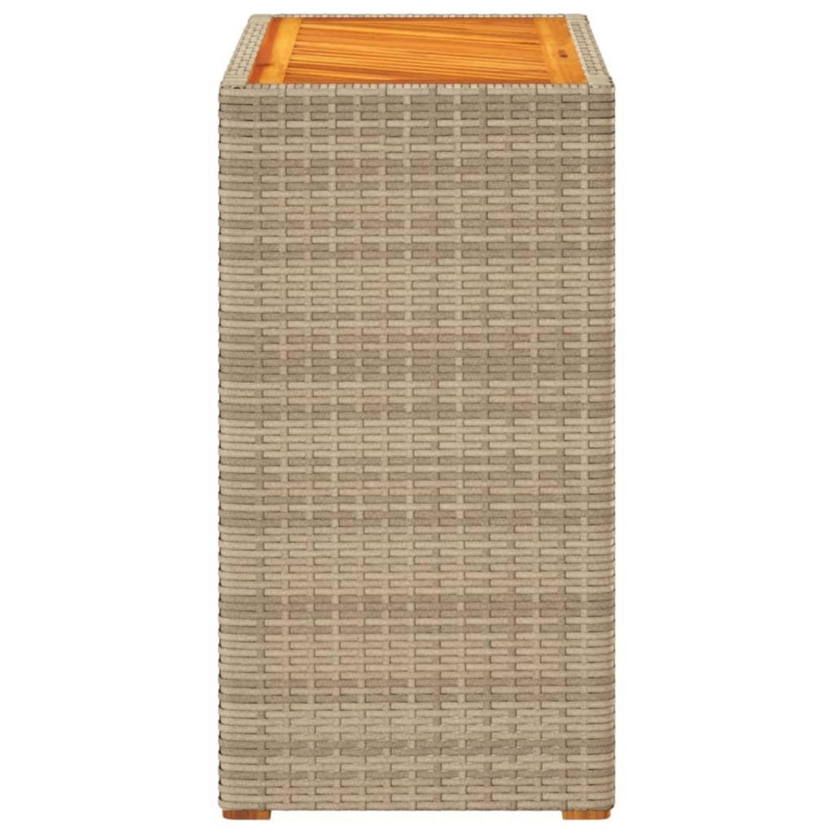 VIDAXL Table d'appoint de jardin dessus en bois beige 60x40x75 cm