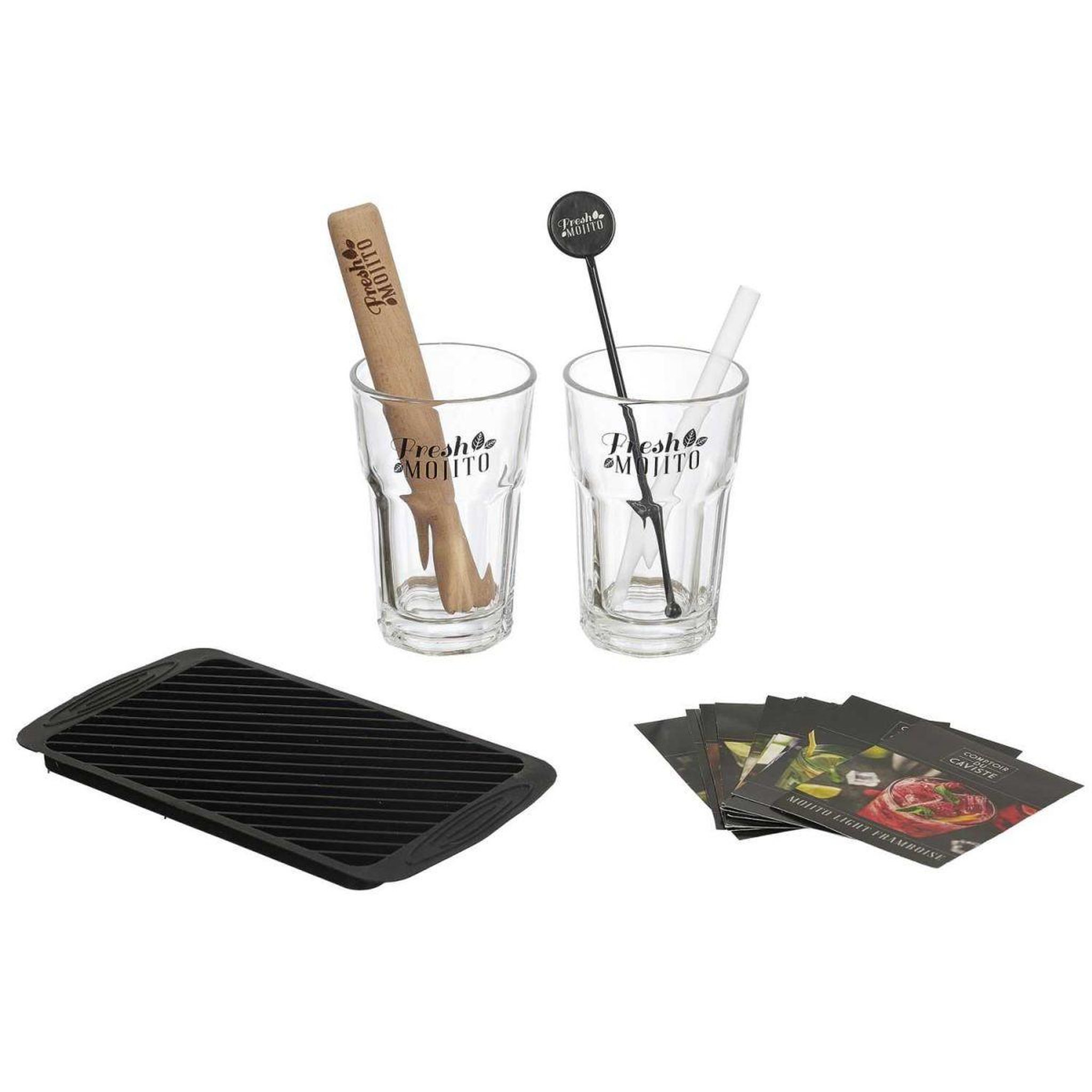 Voir la diapositive 1 : COOK CONCEPT Coffret mojito avec recette  fresh  40cm multicolore