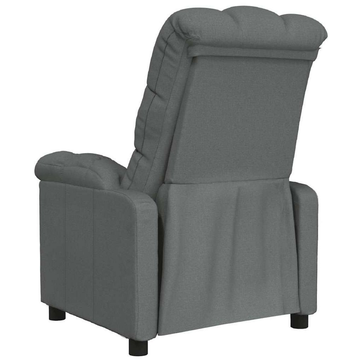 VIDAXL Fauteuil inclinable Gris fonce Tissu
