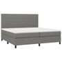 Voir la diapositive 3 : VIDAXL Sommier a lattes de lit et matelas et LED Gris fonce 200x200 cm