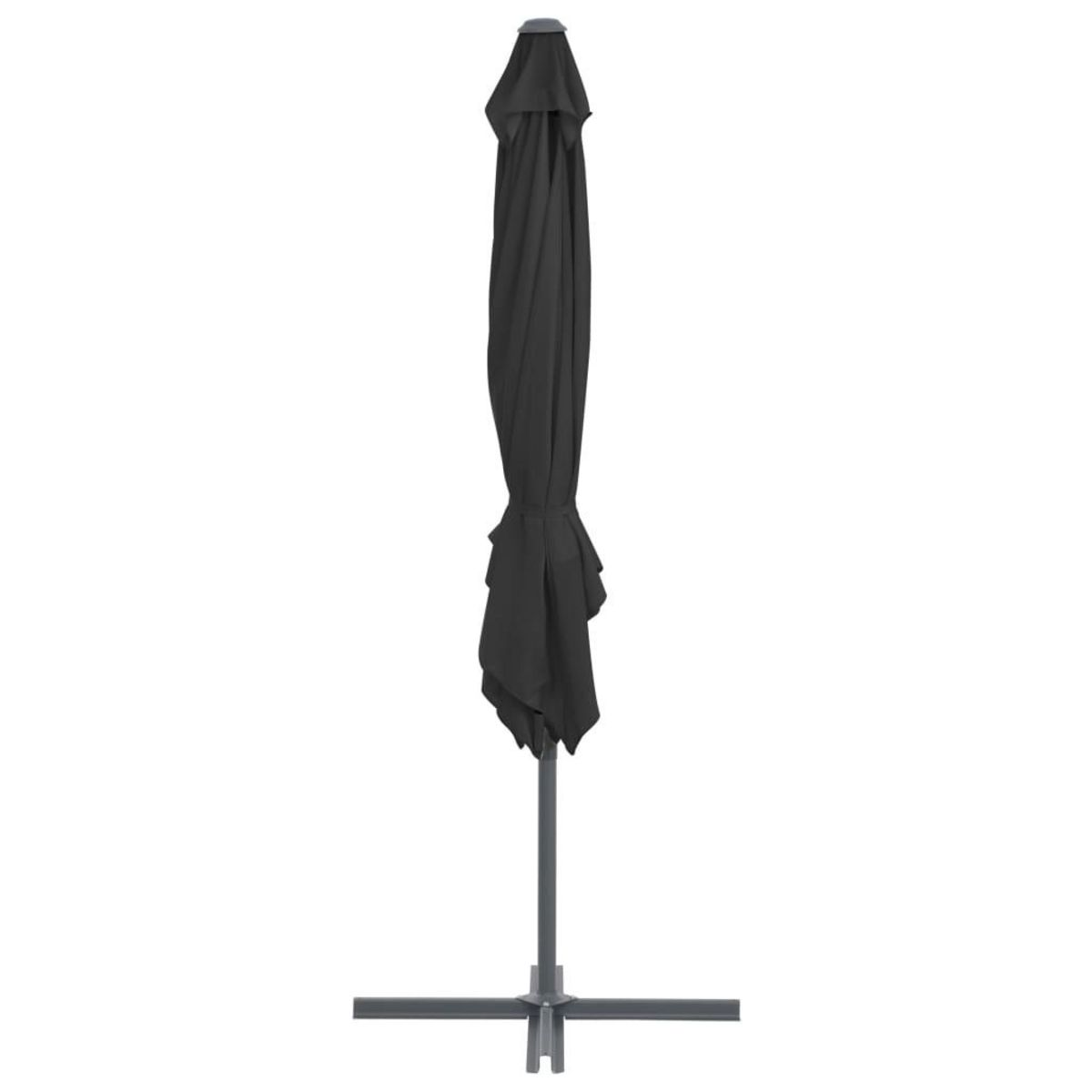 VIDAXL Parasol de jardin avec base portable anthracite