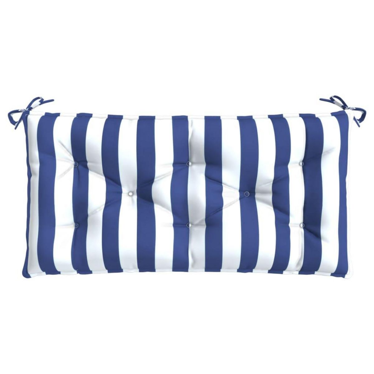 VIDAXL Coussin de banc de jardin rayures bleues et blanches 100x50x7cm