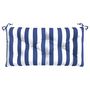 Voir la diapositive 4 : VIDAXL Coussin de banc de jardin rayures bleues et blanches 100x50x7cm