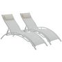 Voir la diapositive 1 : Habitat et Jardin Bain de soleil en aluminium  Beauty  - Phoenix - Ecru - Lot de 2