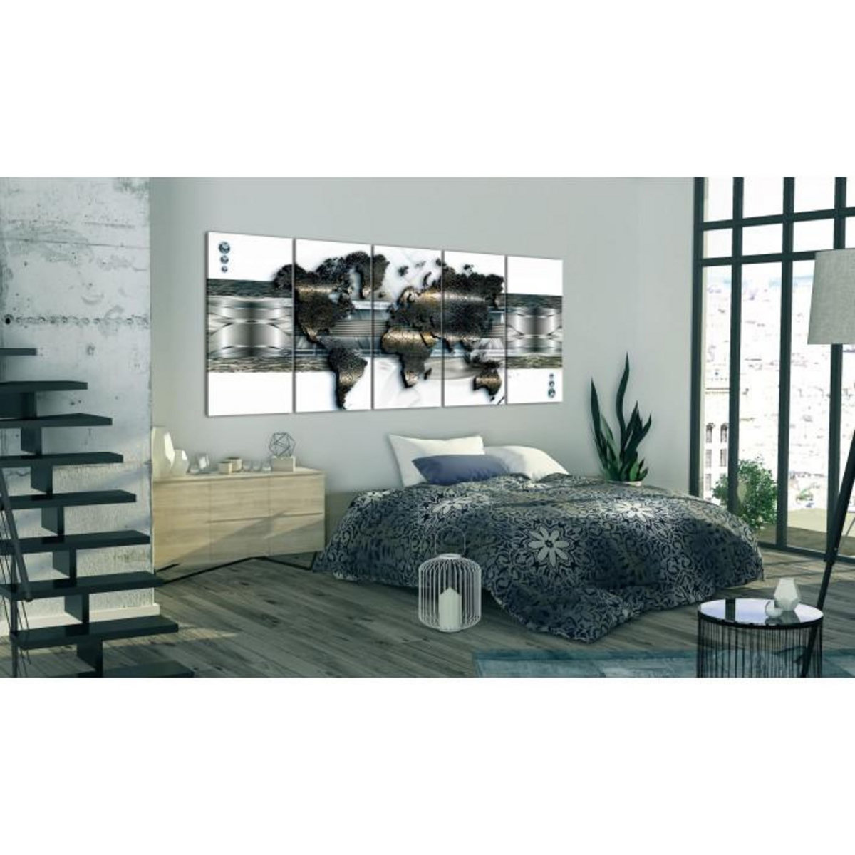 Paris Prix Tableau Imprimé  Three Dimensional Map