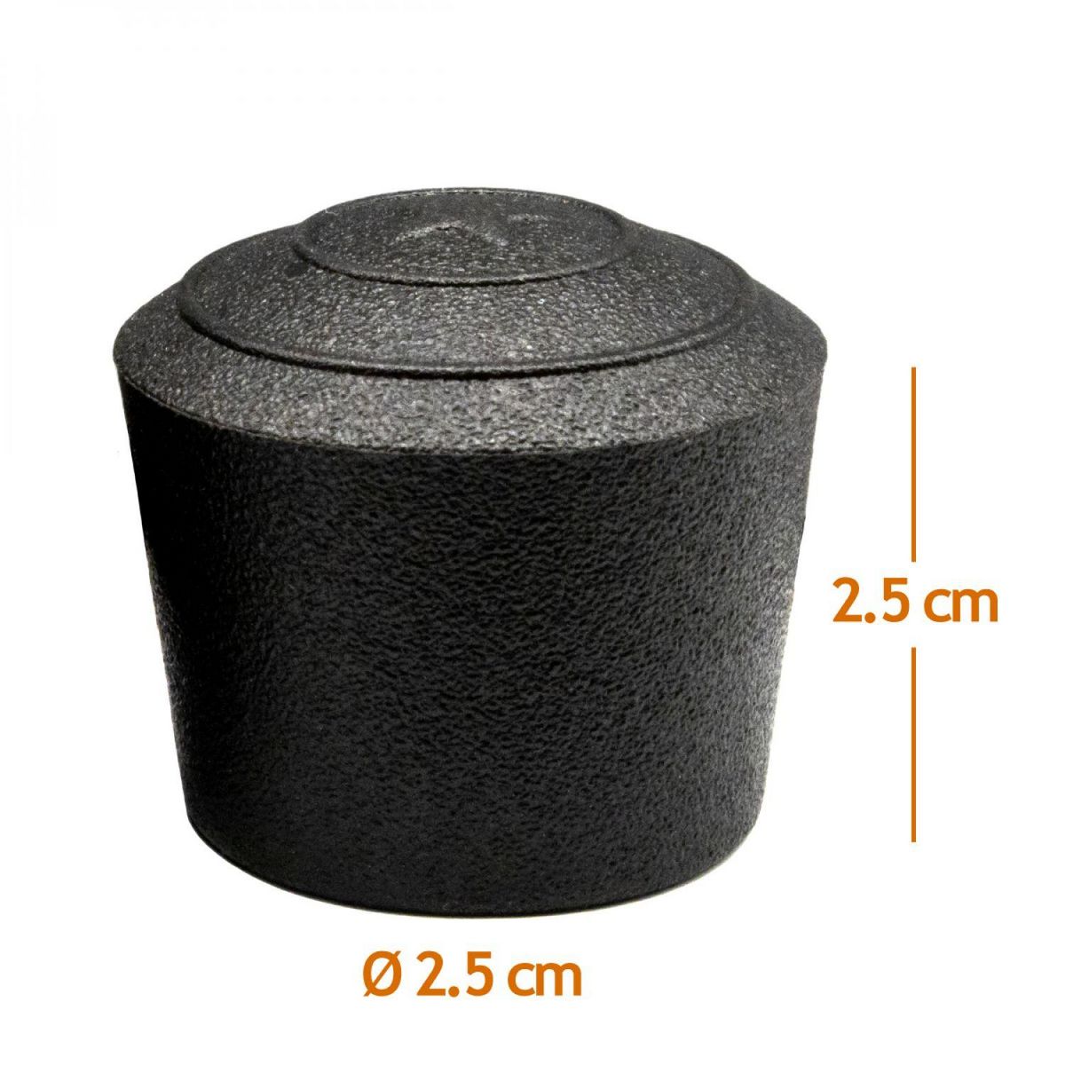 VIVEZEN Lot de 10 supports de pieds antidérapants - Caoutchouc - Diam 2.5 cm - Noir