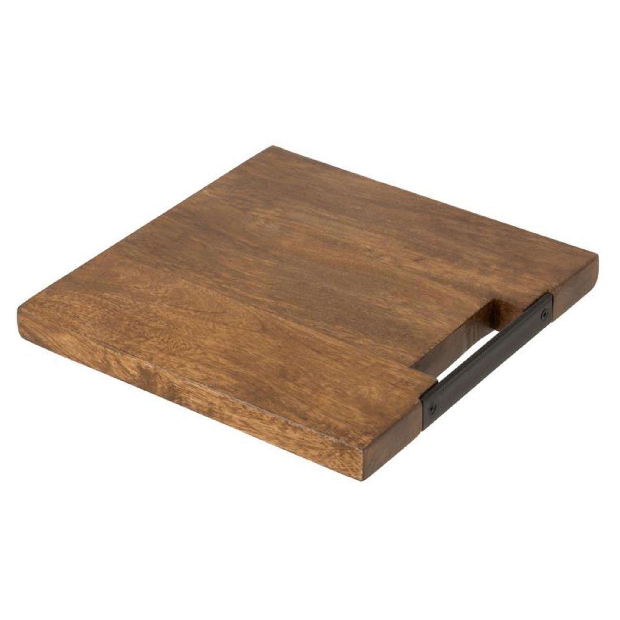 Voir la diapositive 1 : J-LINE Planche à découper en bois  longue  30cm marron