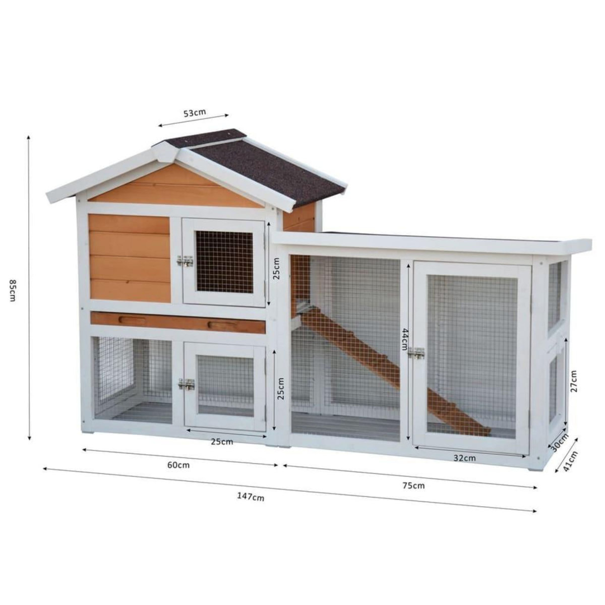 @Pet @Pet Clapier Queensland Blanc et marron 147x53x85 cm