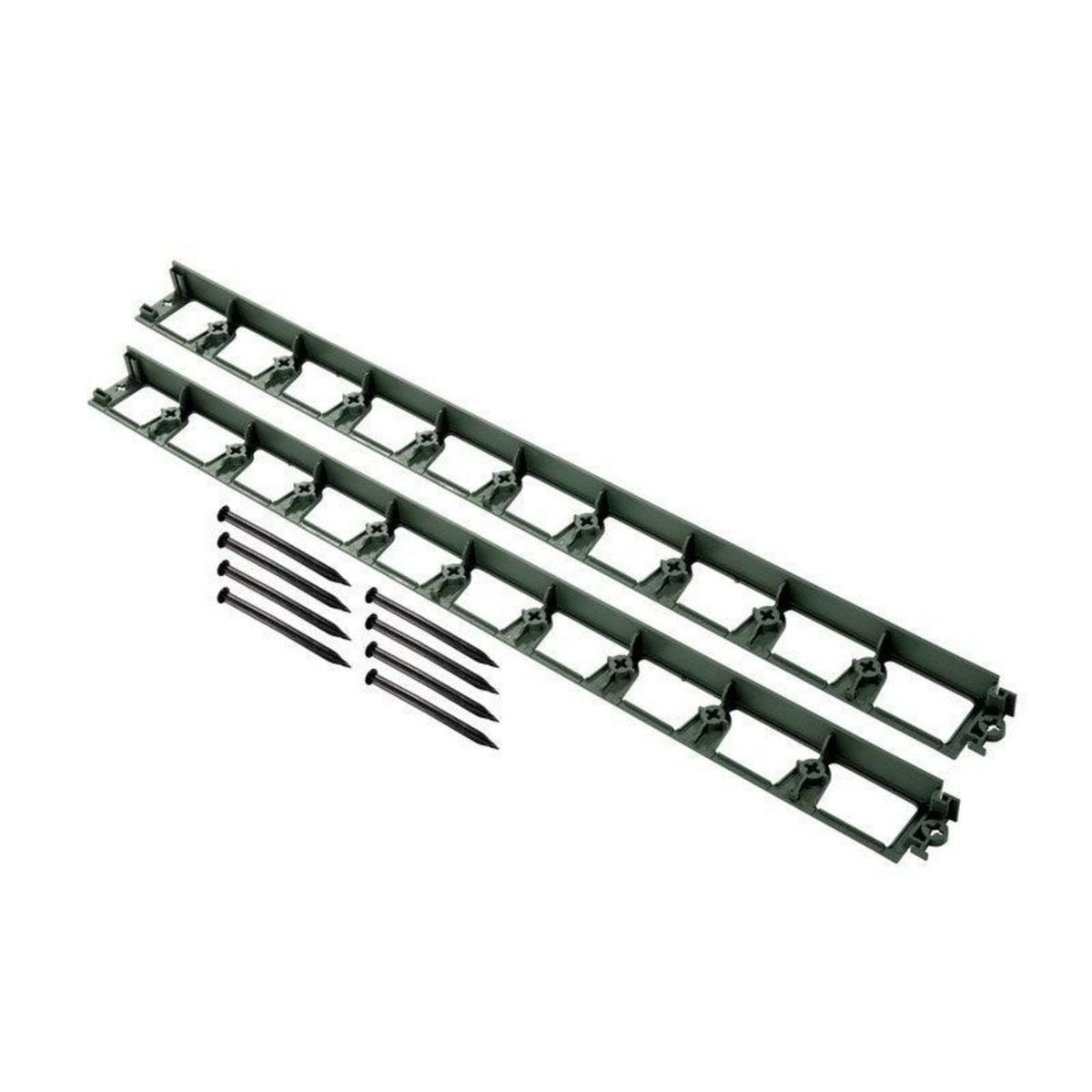 CENTRALE BRICO Bordure complet Delima polyethylene vert, H.4.5 x L.240 cm