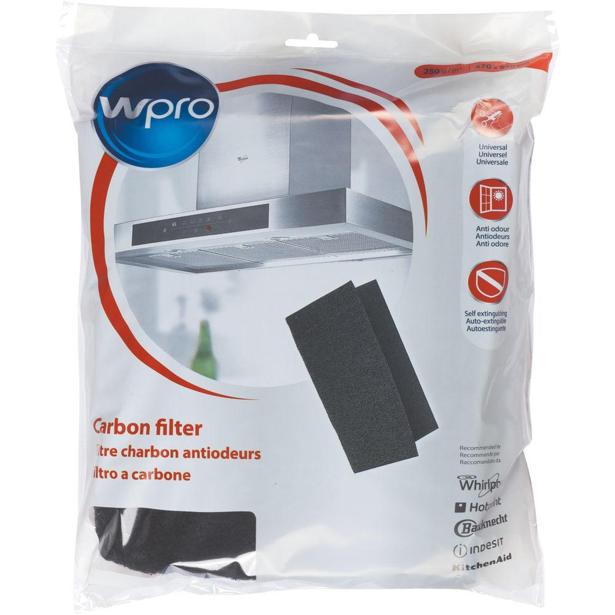 WPRO Filtre à charbon anti-odeurs - ucf017