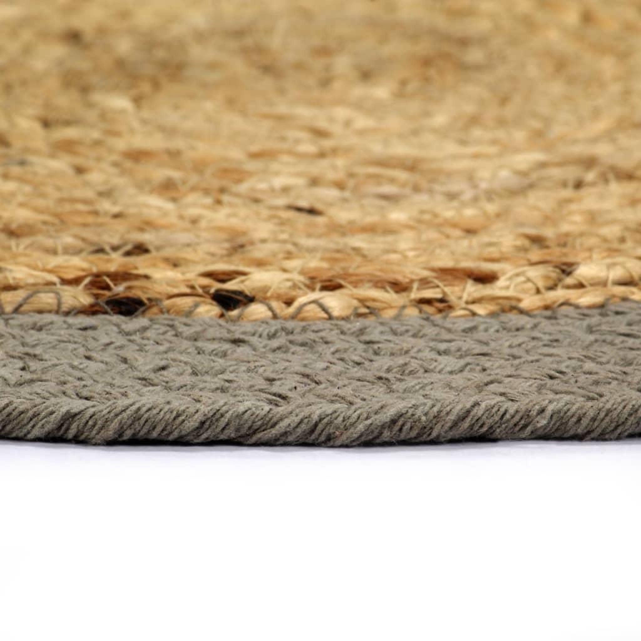 Voir la diapositive 3 : VIDAXL Napperons 6 pcs Naturel et gris 38 cm Jute et coton