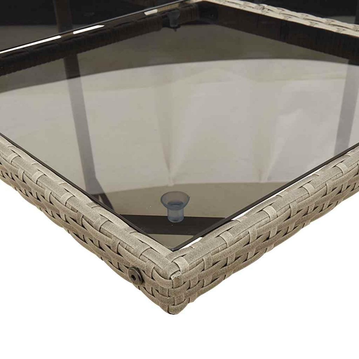 VIDAXL Ensemble a manger de jardin 11pcs avec coussins gris poly rotin