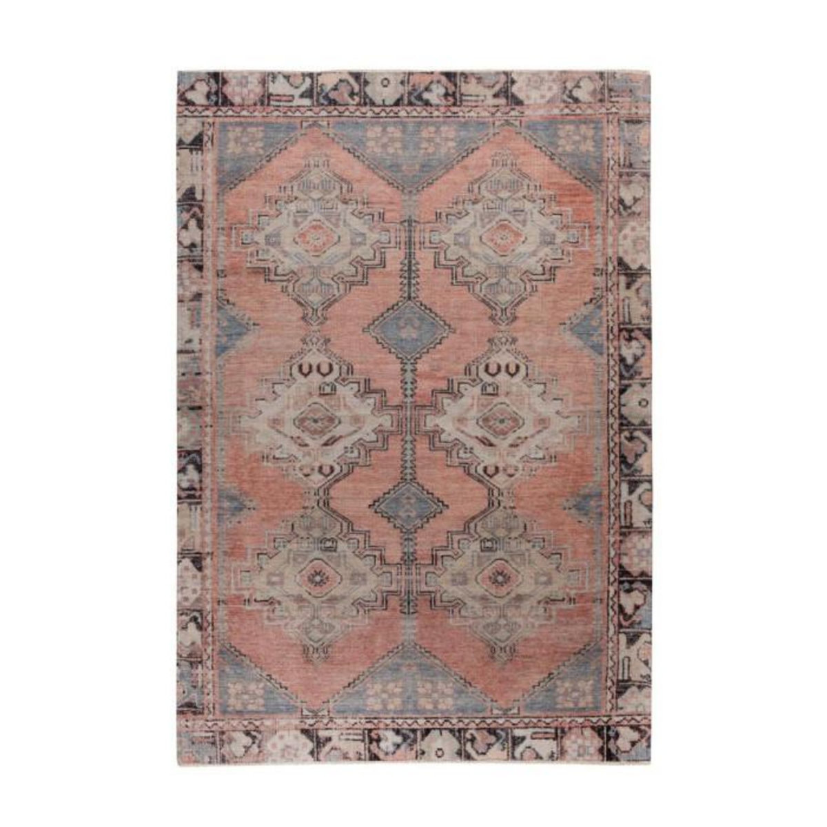 Paris Prix Tapis Vintage à Poils Courts  Toska  Multicolore