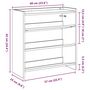 Voir la diapositive 6 : VIDAXL Etagere a chaussures blanc 60x25x62 cm bois d'ingenierie