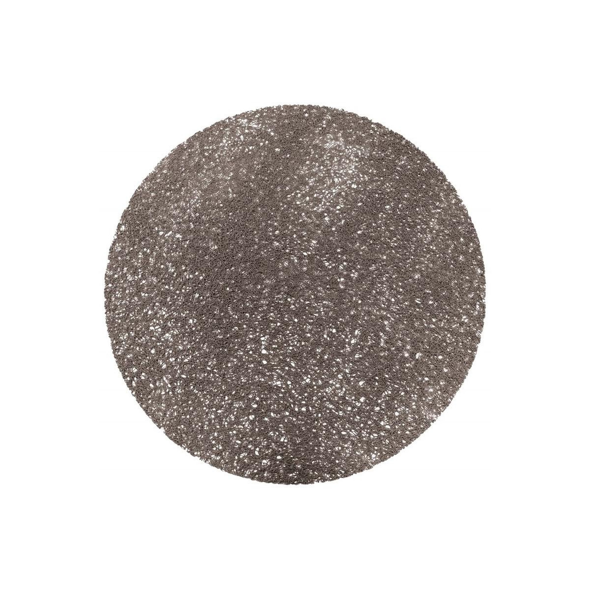 Douceur d'Intérieur Set de table rond  tortilla  38cm gris