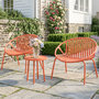 Voir la diapositive 2 : OUTSUNNY Salon de jardin design vintage 3 pièces 2 places brique