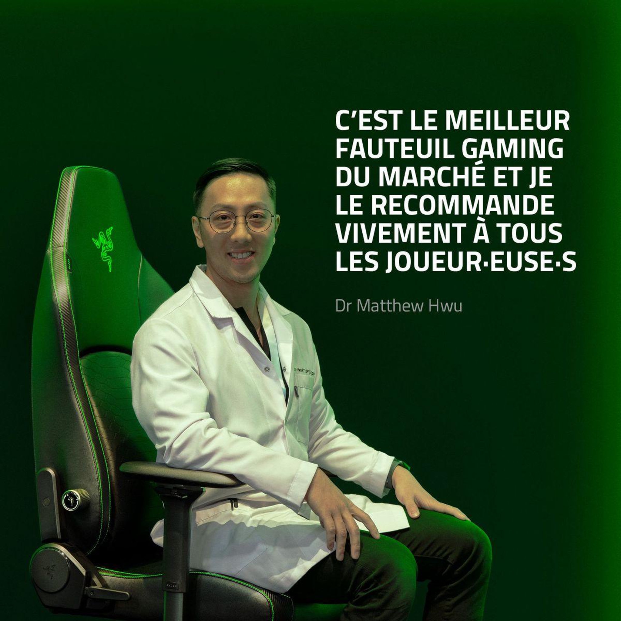 Voir la diapositive 2 : Razer Chaise gaming Iskur V2 Vert