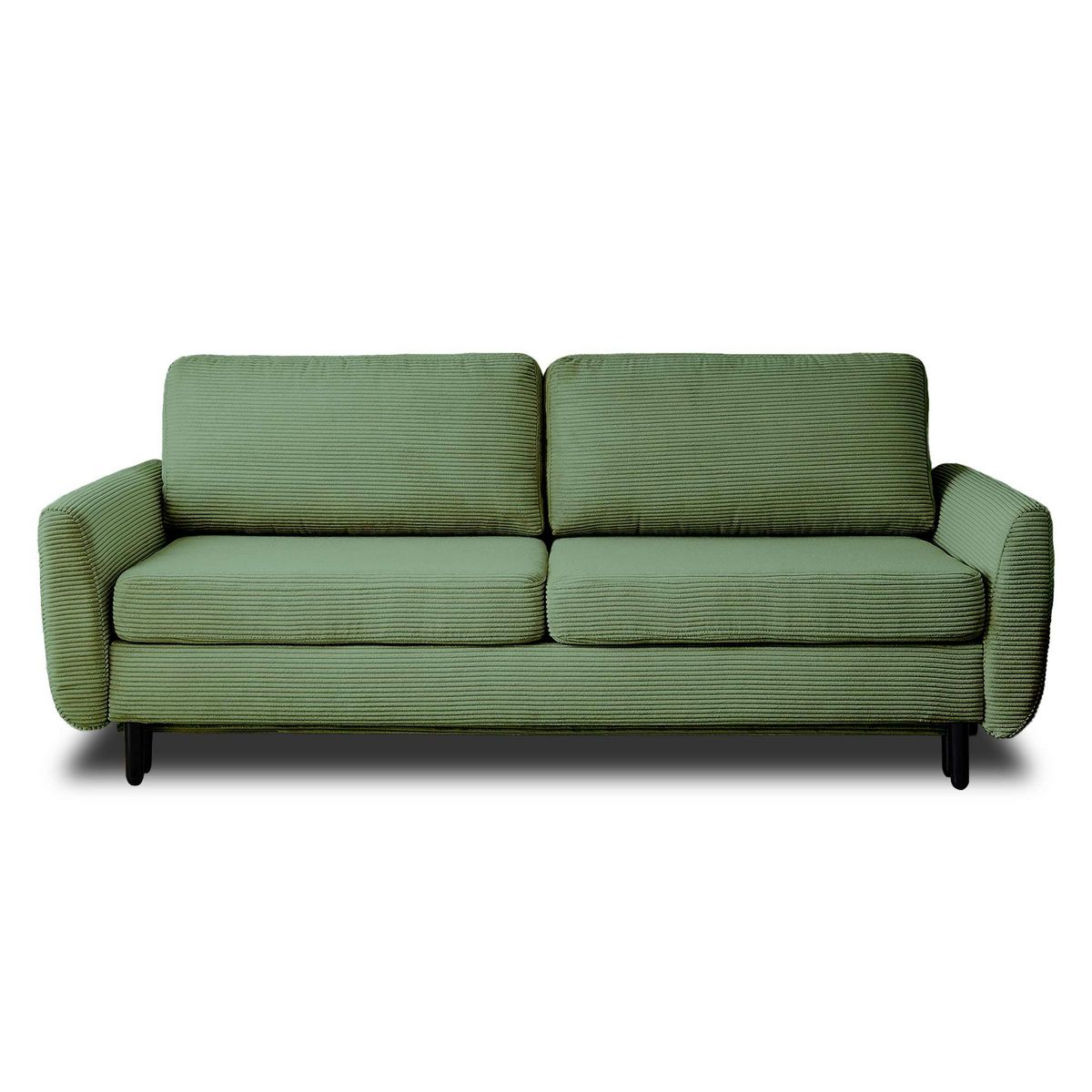 LISA DESIGN Dan - canapé 3 places - convertible avec coffre - en velours côtelé