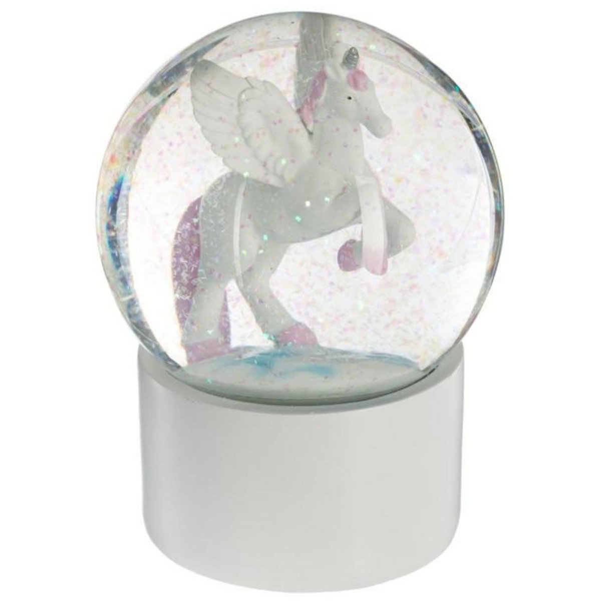 Atmosphera Kids Boule à Neige en Verre  Licorne  13cm Blanc
