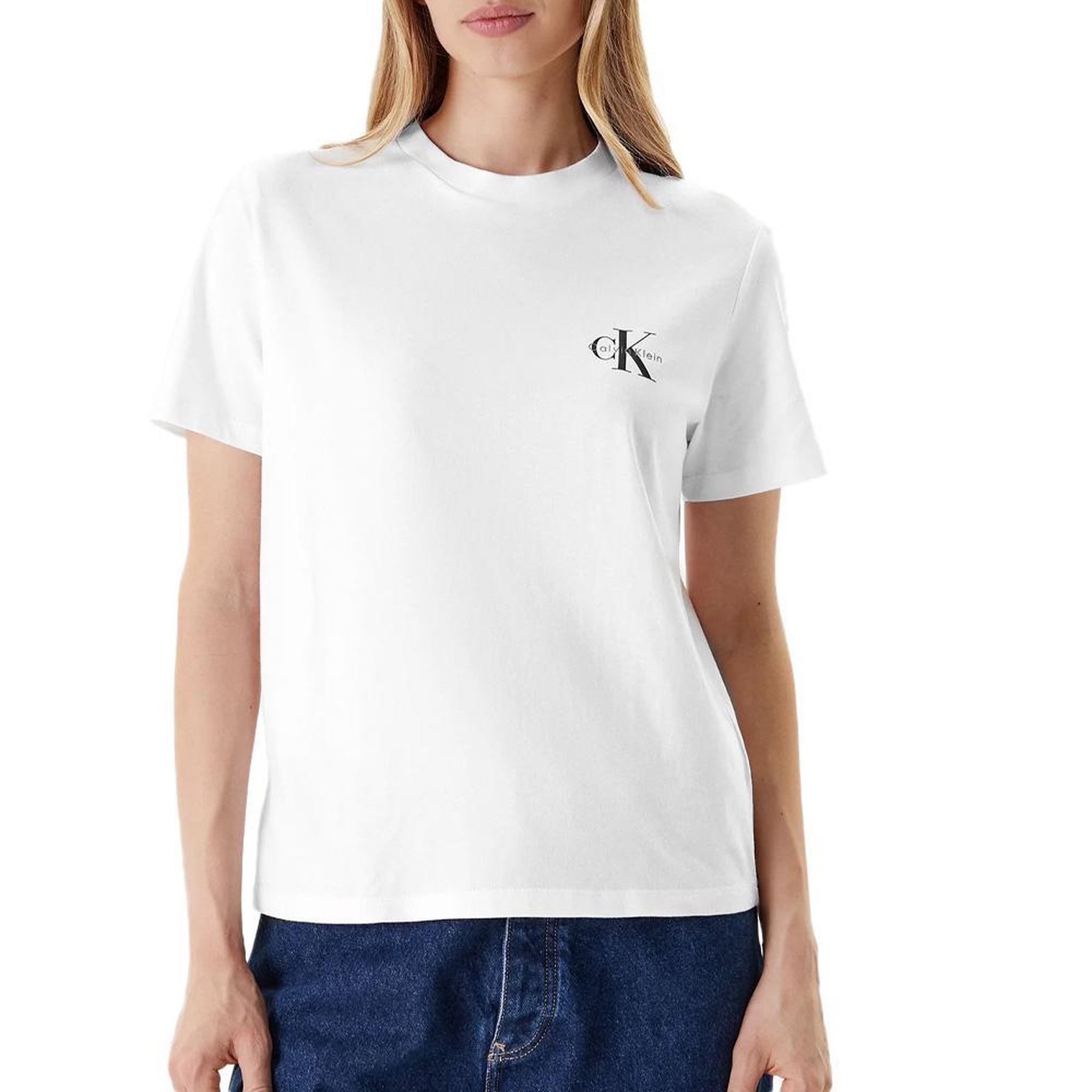 Voir la diapositive 2 : CALVIN KLEIN JEANS Lot de 2 T-Shirt Noir/Blanc Femme Calvin Klein Jeans Monologo