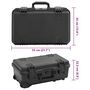 Voir la diapositive 6 : VIDAXL Valise de vol portable Noir 55x35x22,5 cm PP